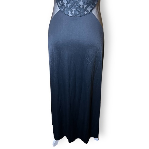 Vintage Black Blanche by Ralph Montenero Lace Mesh Maxi Long Slip Dress Size XS - Picture 10 of 12